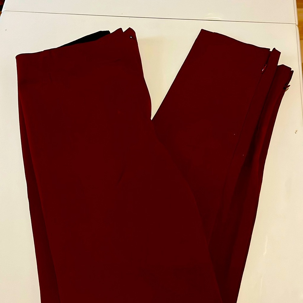 Maroon Straight Trouser